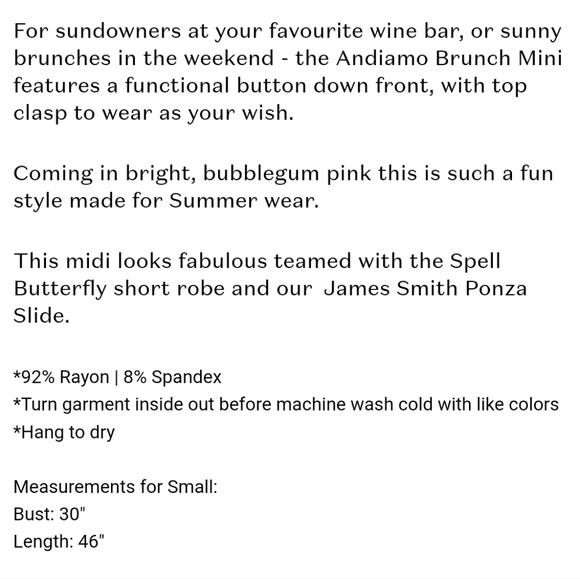 NWT Tosca & Salome Pink Tank Dress - Picture 6 of 9